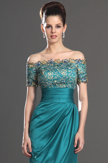 Robe longue turquoise