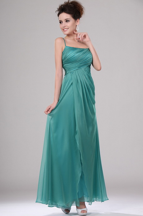 Robe longue turquoise