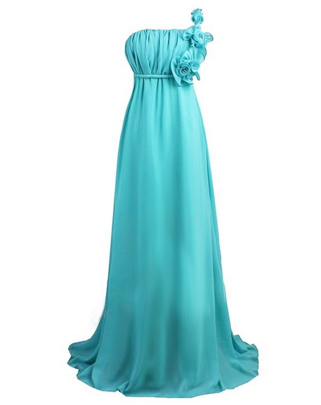 Robe longue turquoise