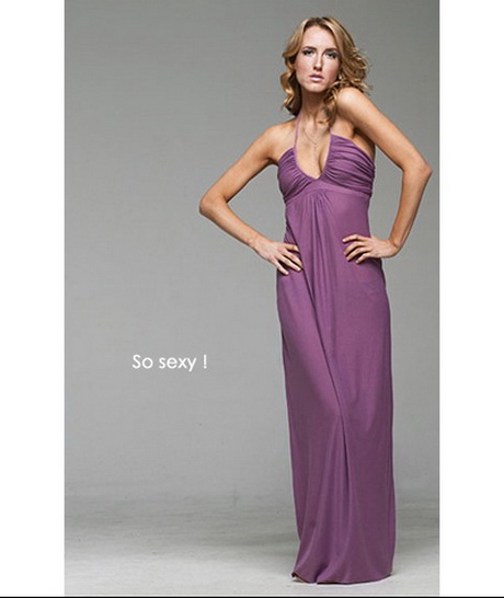 Robe longue violette