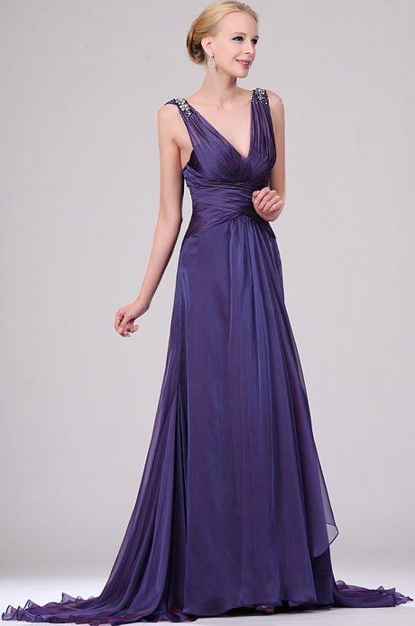 Robe longue violette