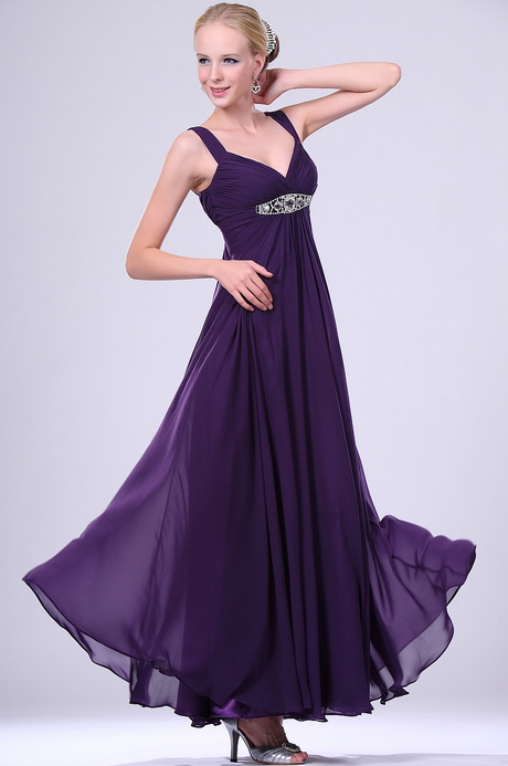 Robe longue violette