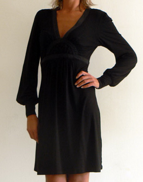 Robe noir manche longue