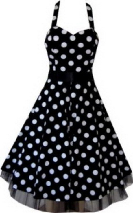 Robe noire a pois blanc