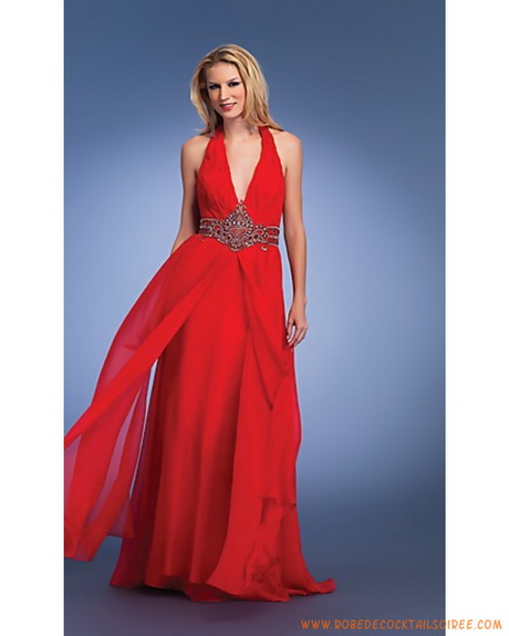 Robe rouge soirée longue