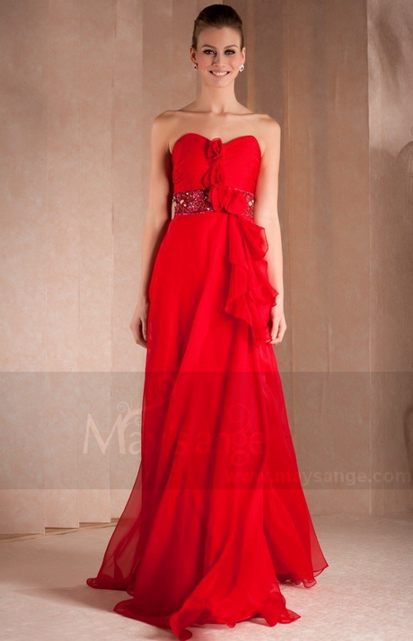 Robe rouge soirée longue