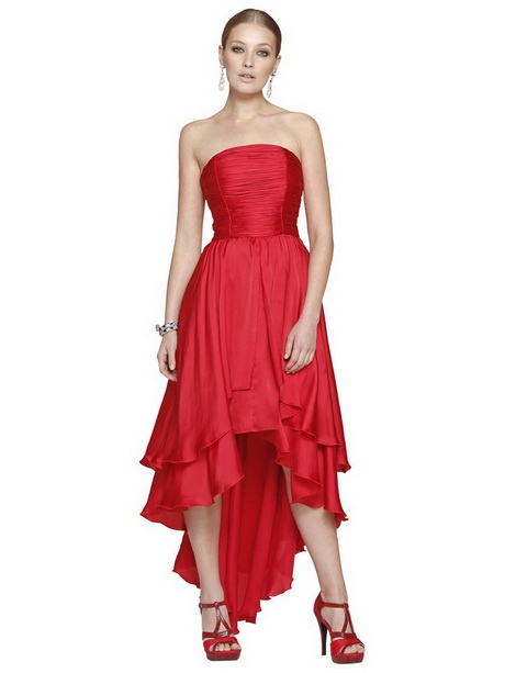 Robe satin rouge