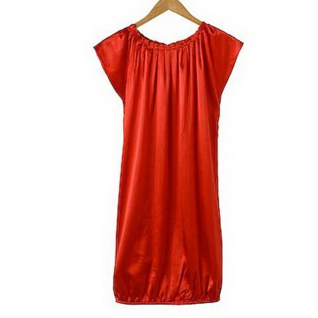 Robe soie rouge