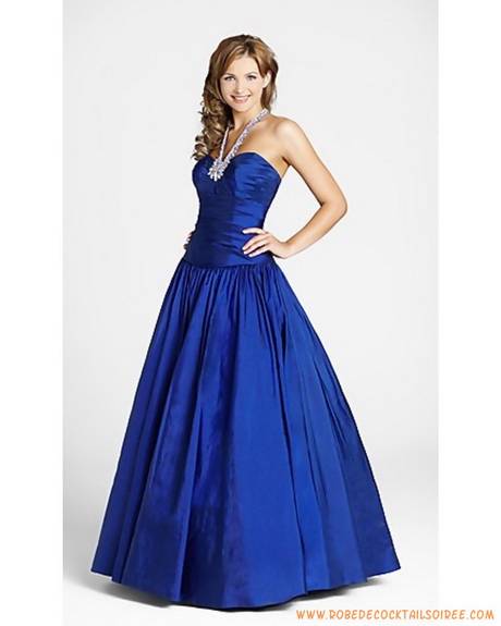 Robe soirée bleue