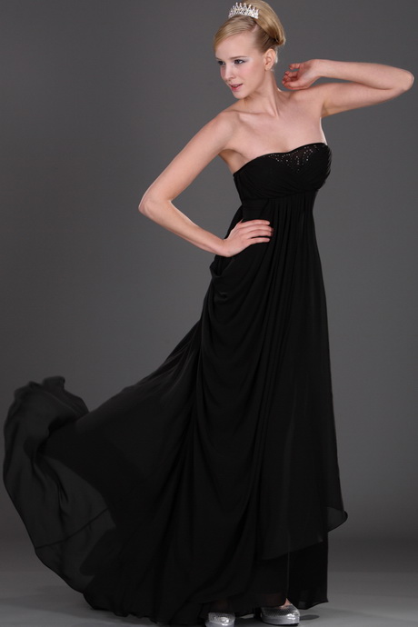 Robe soirée noire longue