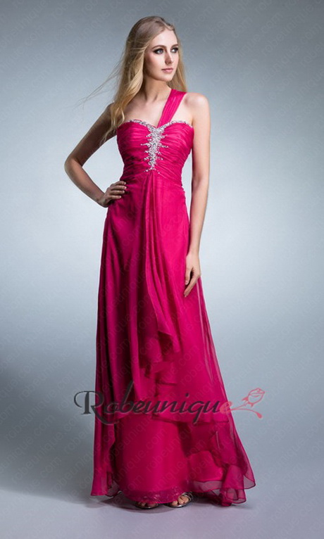 Robe soirée rose fushia