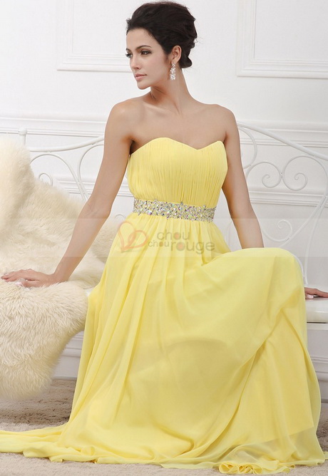 Robe soiree jaune Beauté et mode