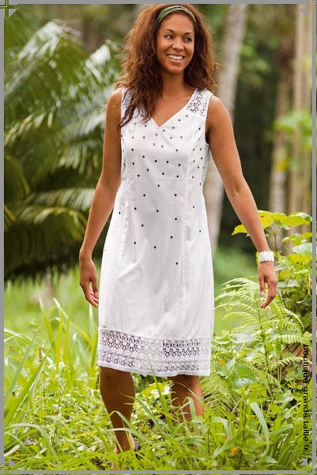 Robe coton blanche dentelle