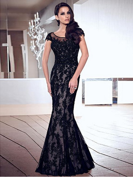 Robe de soirée dentelle noir