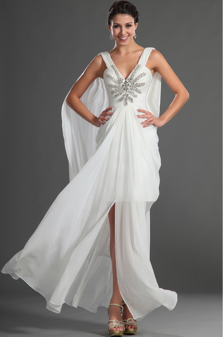 Robe de soirée longue blanche