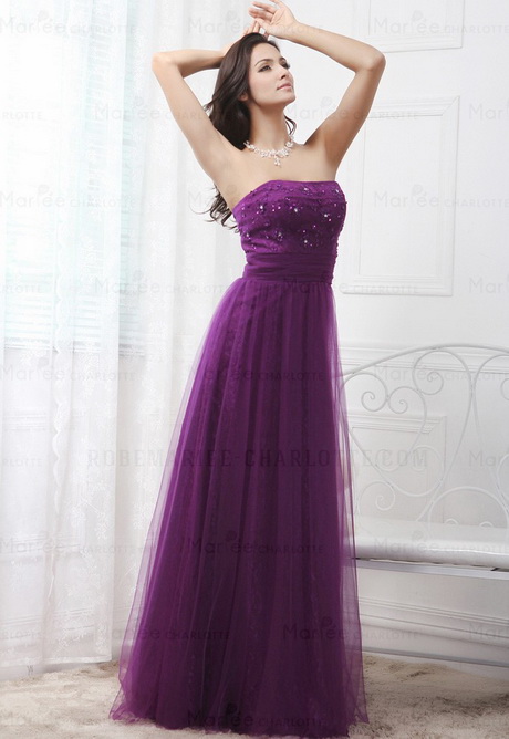 Robe de soiree en dentelle longue