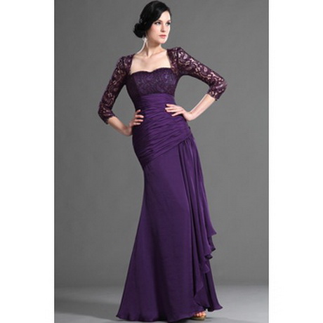 Robe dentelle mauve