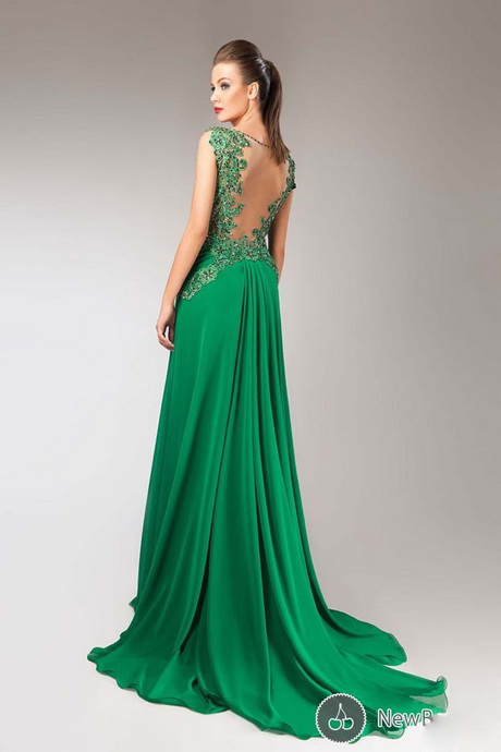 Robe dentelle verte