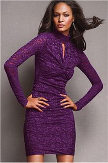 Robe dentelle violette