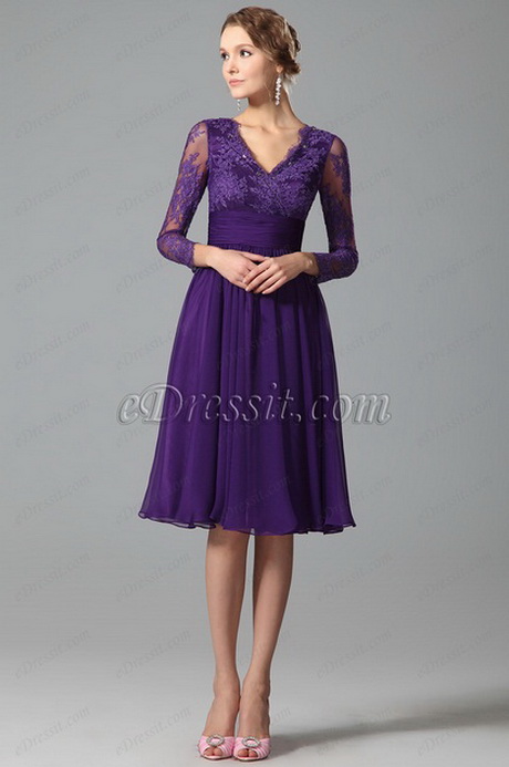 Robe dentelle violette