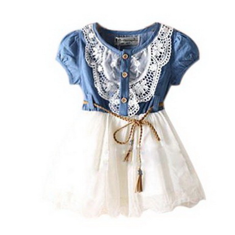 Robe jean et dentelle