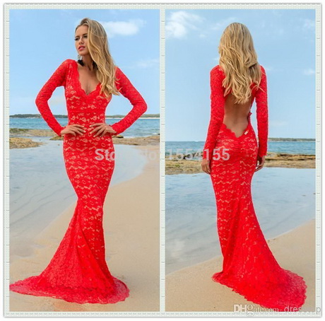 Robe longue dos dentelle