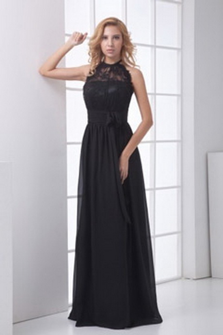 Robe longue noir de soirée