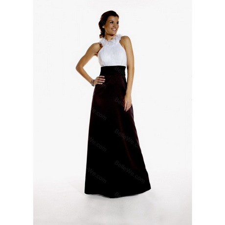 Robe longue noir et blanche