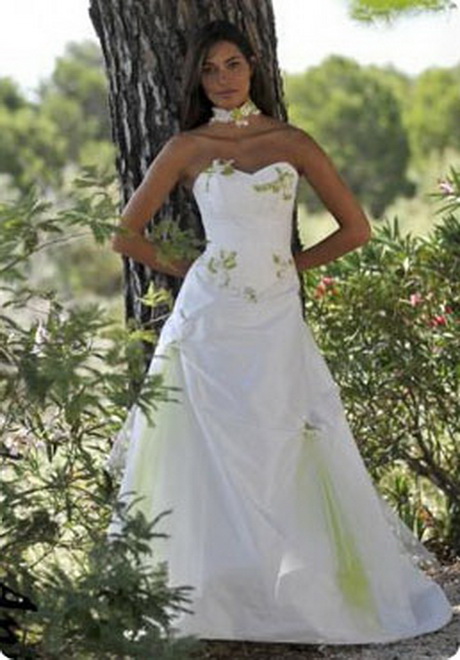 Robe mariée verte