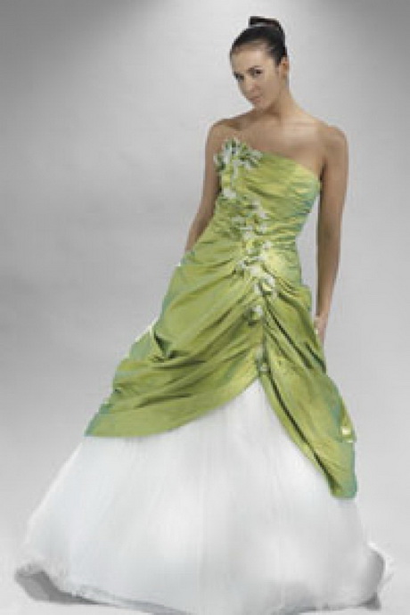 Robe mariée verte