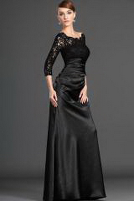 Robe noire dentelle de soirée