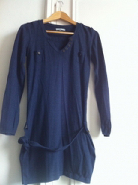 Robe tunique bleu