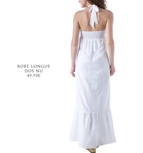 Longue robe blanche ete