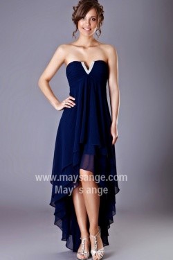 Robe asymétrique bleu