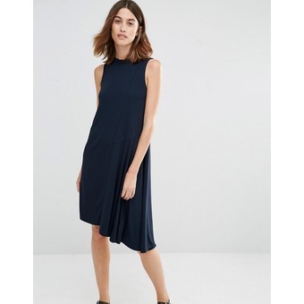 Robe asymétrique bleu