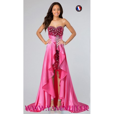 Robe asymétrique rose