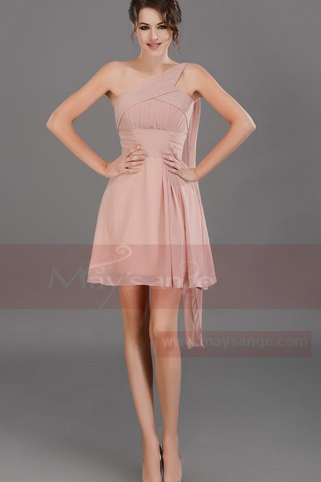 Robe asymétrique rose