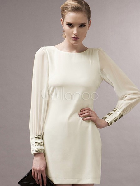 Robe beige longue