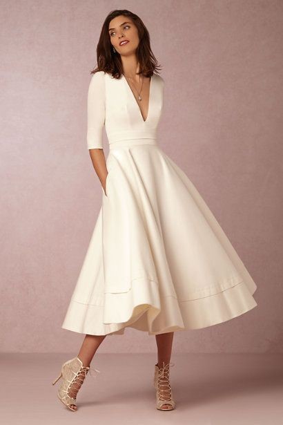 Robe blanche fluide longue