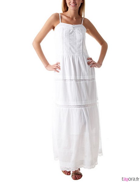 Robe blanche longue ete