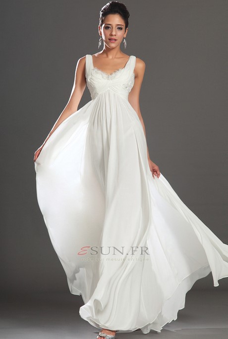 Robe blanche longue ete