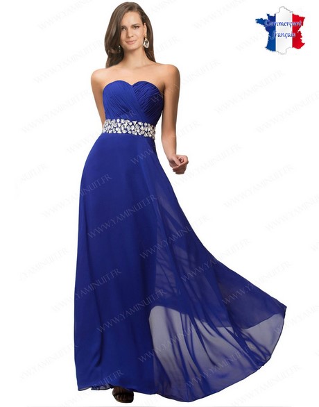 Robe bleu longue