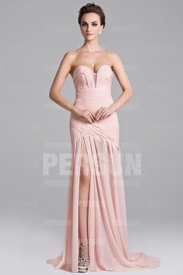 Robe ceremonie femme rose pale