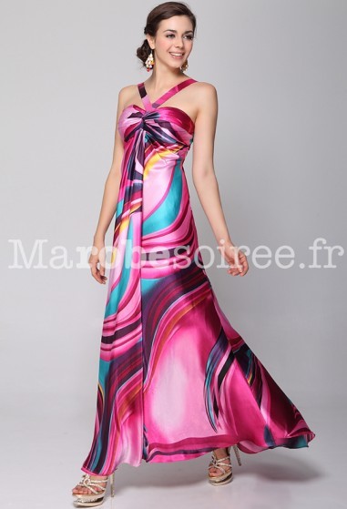 Robe cocktail colorée