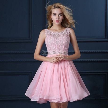 Robe cocktail mariage rose