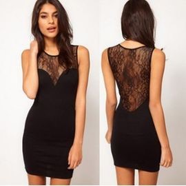 Robe cocktail noire courte