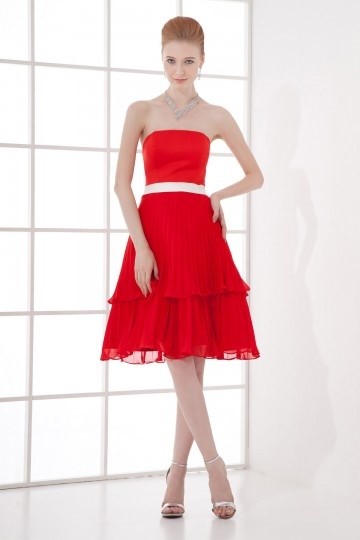 Robe cocktail rouge et blanche