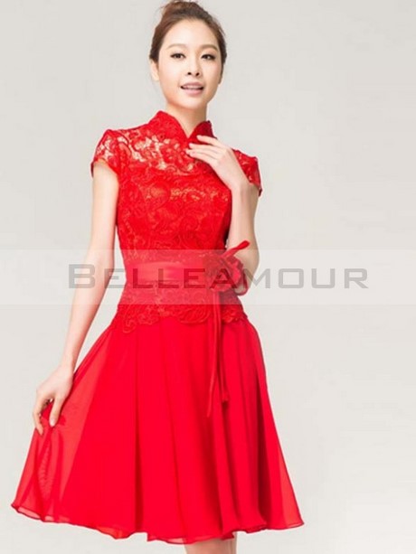 Robe de bal courte rouge