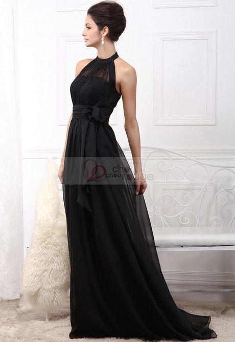 Robe de bal noire longue