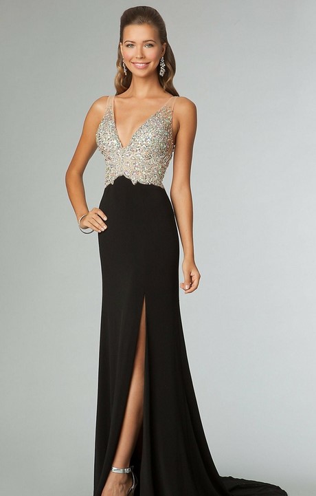 Robe de bal noire longue